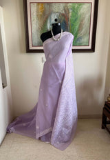 AVADHIKA – PASTEL MAUVE COTTON CHIKANKARI