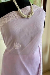 AVADHIKA – PASTEL MAUVE COTTON CHIKANKARI