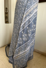 AIRA – GREY PRINTED PURE CHIFFON SAREE