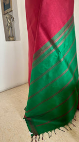 DEVASHREE – RUST MAROON KANJIVARAM WITH RUDRAKSHA BORDER