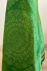 DEBANJALI – PISTA GREEN SAMBALPURI WITH STUNNING BANDHA AANCHAL