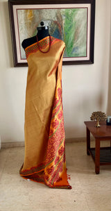 MADHI – CHECKERED KANJIVARAM WITH FLORAL ELEGANCE