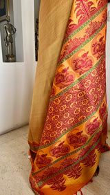 MADHI – CHECKERED KANJIVARAM WITH FLORAL ELEGANCE