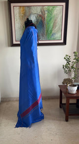 AVRITHA – CLASSIC KANJIVARAM SILK IN RICH PLAIN BLUE