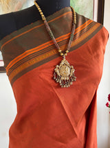 VARNALI – A LIGHTWEIGHT KANJIVARAM SILK IN RUST AND GREEN