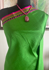 PADMITHA – GREEN LIGHTWEIGHT SOUTH SILK WITH ZARI AMBI MOTIFS