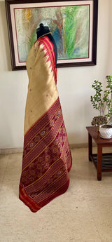 BHAVIRA – A CLASSIC KHANDUA SILK WITH BANDHA AANCHAL