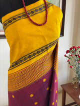 SOMAJA — CHOCOLATE BROWN KANJIVARAM WITH RUDRAKSHA DETAILS