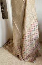 MANNA – SOFT TUSSAR SILK WITH DISTINCTIVE ZIGZAG WEAVING
