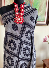 BHABANA- GREY BLACK BAGHAMBARI COTTON SAREE WITH BANDHA AANCHAL