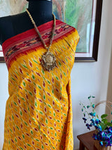 SONAKSHI- A RADIANT YELLOW PATOLA SILK SAREE, A TAPESTRY IN ELEGANCE AND CHARM