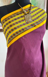 NIHITA – KORVAI KANJIVARAM WITH BOLD RUDRAKSHA BORDERS