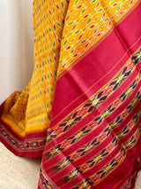 SONAKSHI- A RADIANT YELLOW PATOLA SILK SAREE, A TAPESTRY IN ELEGANCE AND CHARM