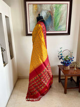 SONAKSHI- A RADIANT YELLOW PATOLA SILK SAREE, A TAPESTRY IN ELEGANCE AND CHARM