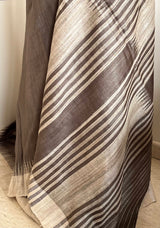 TARAKSHI – CLASSIC TUSSAR SILK WITH UNDERSTATED TEMPLE MOTIFS