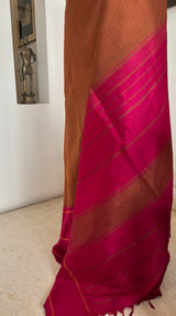 MULLAI – A KANJIVARAM SILK WITH MAGENTA CONTRASTS AND TEMPLE MOTIFS