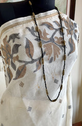 SELINA – JAMDANI COTTON WITH GEOMETRIC MOTIFS AND EXQUISITE FLORAL AANCHAL