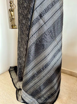 SUBHITA – BLACK SAMBALPURI IKAT WITH FLORAL BANDHA MAGIC