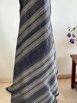 SUBHITA – BLACK SAMBALPURI IKAT WITH FLORAL BANDHA MAGIC