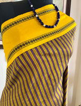 PRAMAYI – GREENISH GOLD KANJIVARAM WITH RUDRAKSHA BORDER