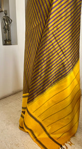 PRAMAYI – GREENISH GOLD KANJIVARAM WITH RUDRAKSHA BORDER