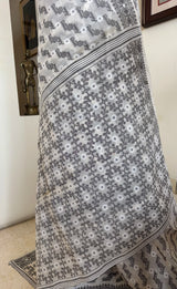 SOHAGIKA – A PURE COTTON CUTWORK JAMDANI WITH EXQUISITE FLORAL WEAVING