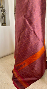 MAHATI – BROWNISH MAUVE KANJIVARAM WITH VELDHARI AND THAZHAMPU