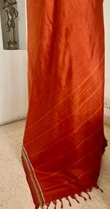 MUNIKA – RUST KANJIVARAM WITH MULTICOLOUR WOVEN BORDER