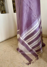 SRUTIKA – PASTEL MAUVE KANJIVARAM WITH OFF-WHITE FLORAL BORDER