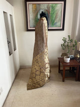 ZAYNAB – INTRICATE LATTICE TANCHOI BANARASI IN CHAMPAGNE GOLD