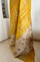 SHEEBA- VINTAGE TUSSAR BANARASI SAREE WITH MEENAKARI ZARI