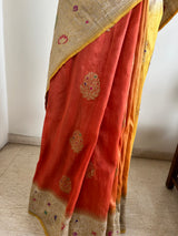 SHEEBA- VINTAGE TUSSAR BANARASI SAREE WITH MEENAKARI ZARI