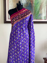 PRADNYA- ELEGANT PURPLE AND MAROON POCHAMPALLY IKKAT SAREE