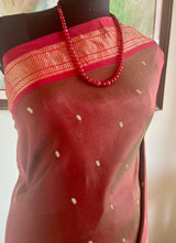ROCHANA – SHOT BROWN PAITHANI WITH MOR KUNDA AANCHAL