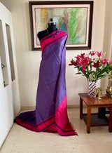 KANTHIKA- DEEP MAUVE AND PINK KORVAI KANJIVARAM SAREE