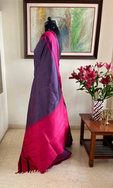KANTHIKA- DEEP MAUVE AND PINK KORVAI KANJIVARAM SAREE
