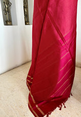 YANVIKA – MAROON KATTAM KANJIVARAM WITH ZARI CHEVRONS
