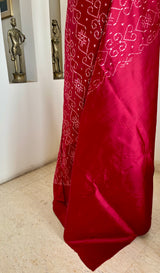 ROHITA – CRIMSON RED POCHAMPALLY WITH INTRICATE IKKAT MOTIFS