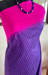 SUDARSHANA- LIGHTWEIGHT KANJIVARAM IN BLUISH PURPLE WITH MAGENTA STRIPES