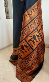 GEETALI – BLACK BALUCHARI WITH MYTHOLOGICAL NARRATIVE WEAVES