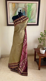 SAMATA – BEIGE KHANDUA SILK WITH PASAPALI & BANDHA DETAILS