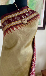 SAMATA – BEIGE KHANDUA SILK WITH PASAPALI & BANDHA DETAILS