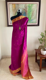 RAKA — MAGENTA KANJIVARAM SILK WITH CONTRAST RUST & ZARI