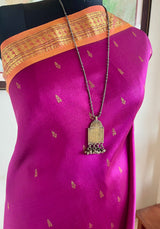 RAKA — MAGENTA KANJIVARAM SILK WITH CONTRAST RUST & ZARI