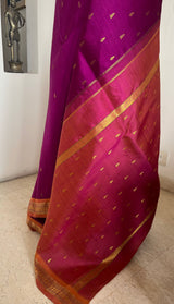 RAKA — MAGENTA KANJIVARAM SILK WITH CONTRAST RUST & ZARI