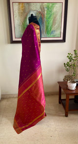 RAKA — MAGENTA KANJIVARAM SILK WITH CONTRAST RUST & ZARI