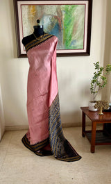 ANULIPI – PASTEL PINK ODISHA HANDLOOM WITH TEMPLE BANDHA MOTIFS