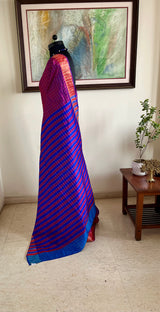 MADHUSHA - MAROON KANJIVARAM CHECKS WITH CONTRAST AANCHAL