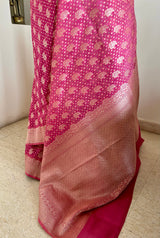DHANVI- ELEGANT, PINK, KATAN SILK BANARASI SAREE