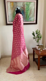 DHANVI- ELEGANT, PINK, KATAN SILK BANARASI SAREE
